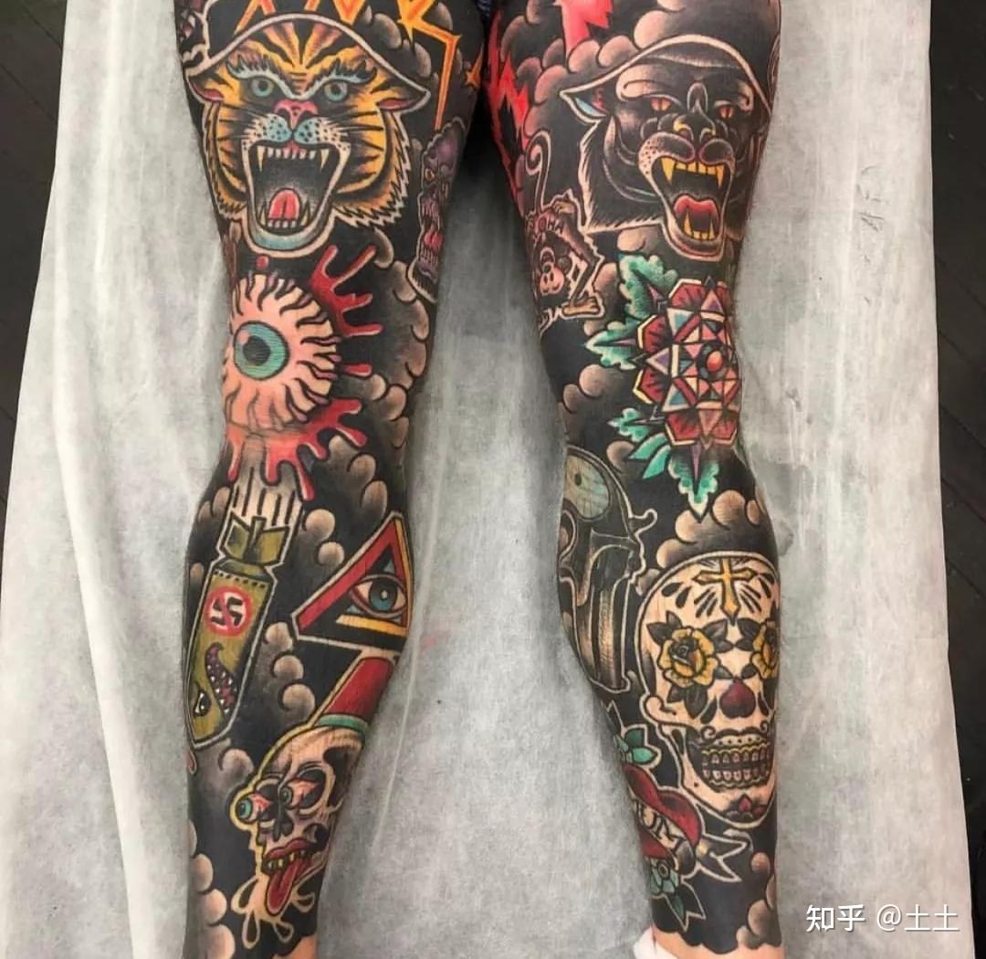 old school满背利用小图案填满在视觉上稍显奇怪,满背建议用一个完整