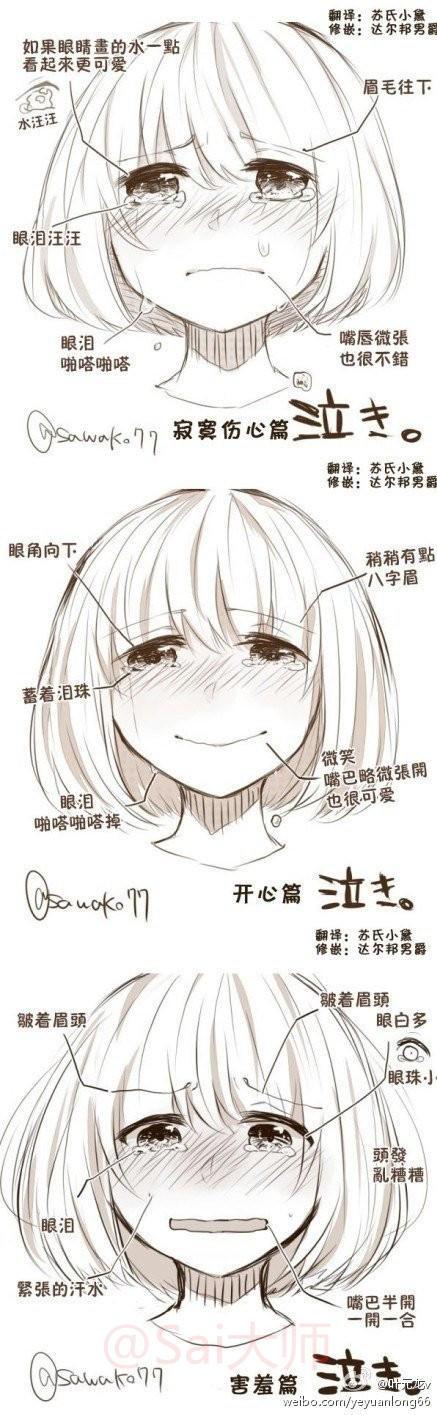 动漫绘画学习 画表情的技巧 漫画人物表情绘制 知乎