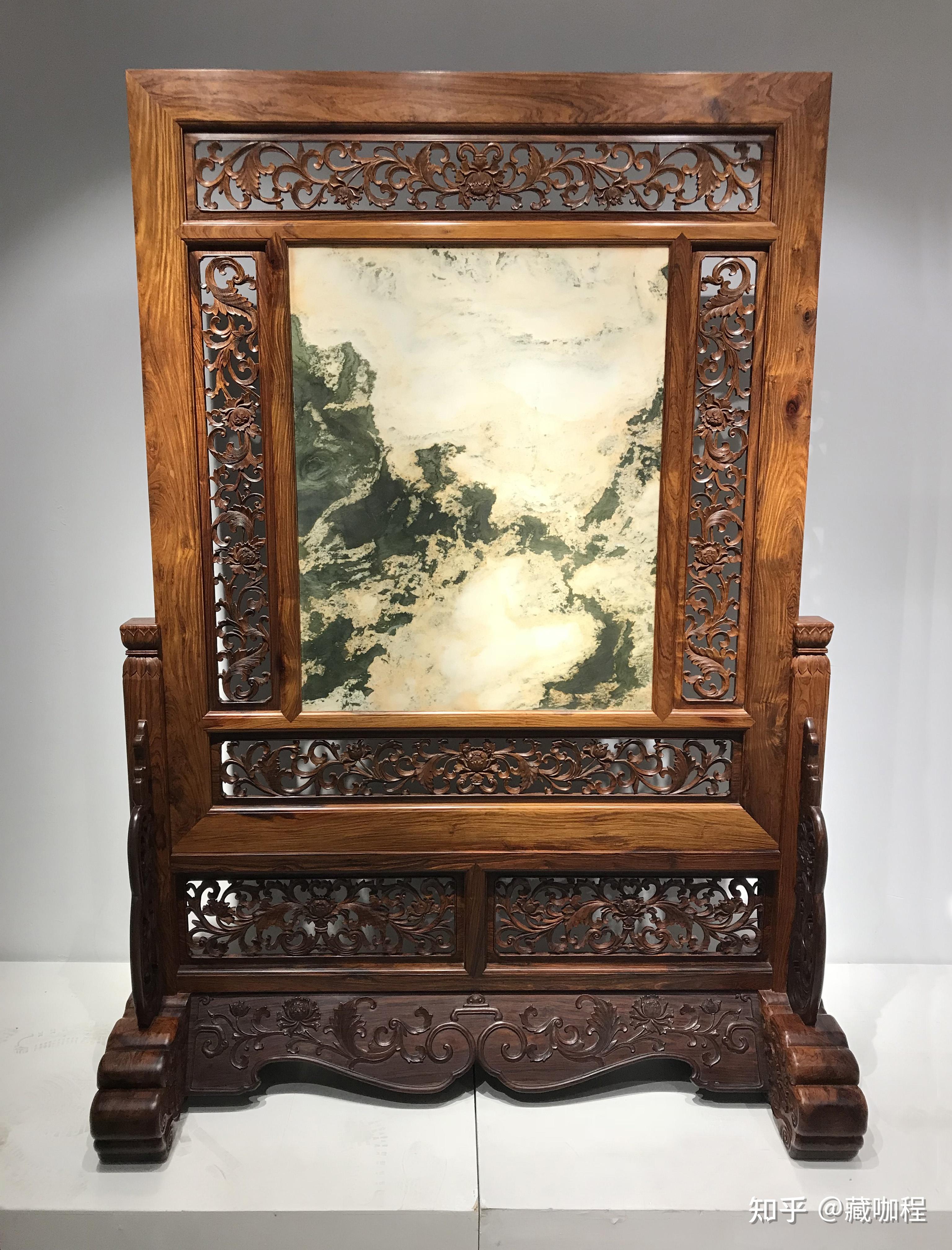 从实用器到装饰品,黄花梨座屏风简繁皆宜