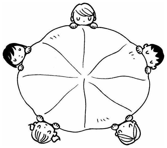 可自由发挥创意动作,并移开彩虹伞让观众欣赏.