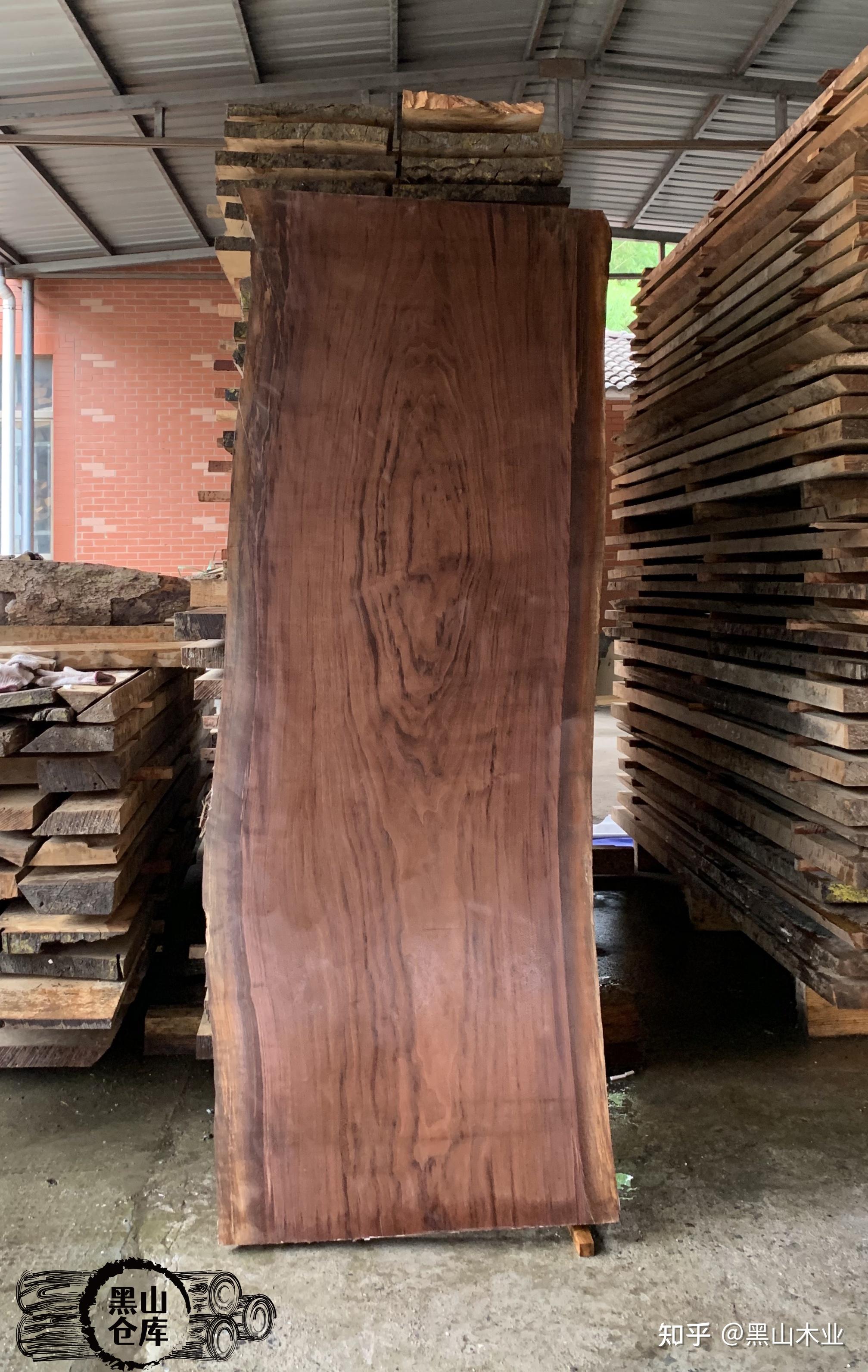 美国黑胡桃实木自然边大板餐桌板泡茶台原木独板分享贴