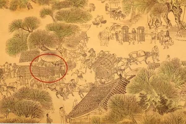 [宋]清明上河图中卖瓜的摊子.|来自网络