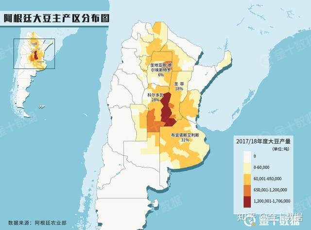 阿根廷农业地域类型图片