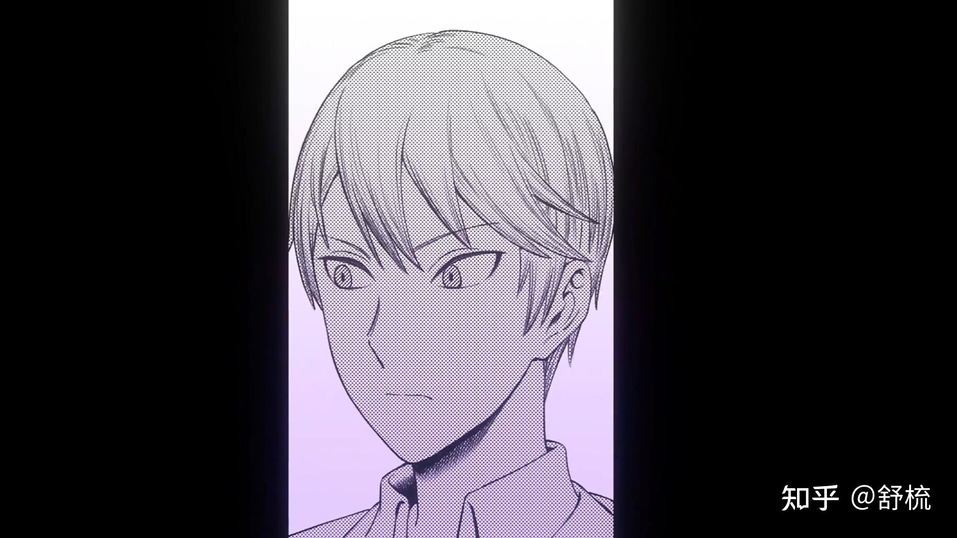 镜头1:白银御行特写镜头 两边逐渐向中间施压将白银御行的特写挤压得