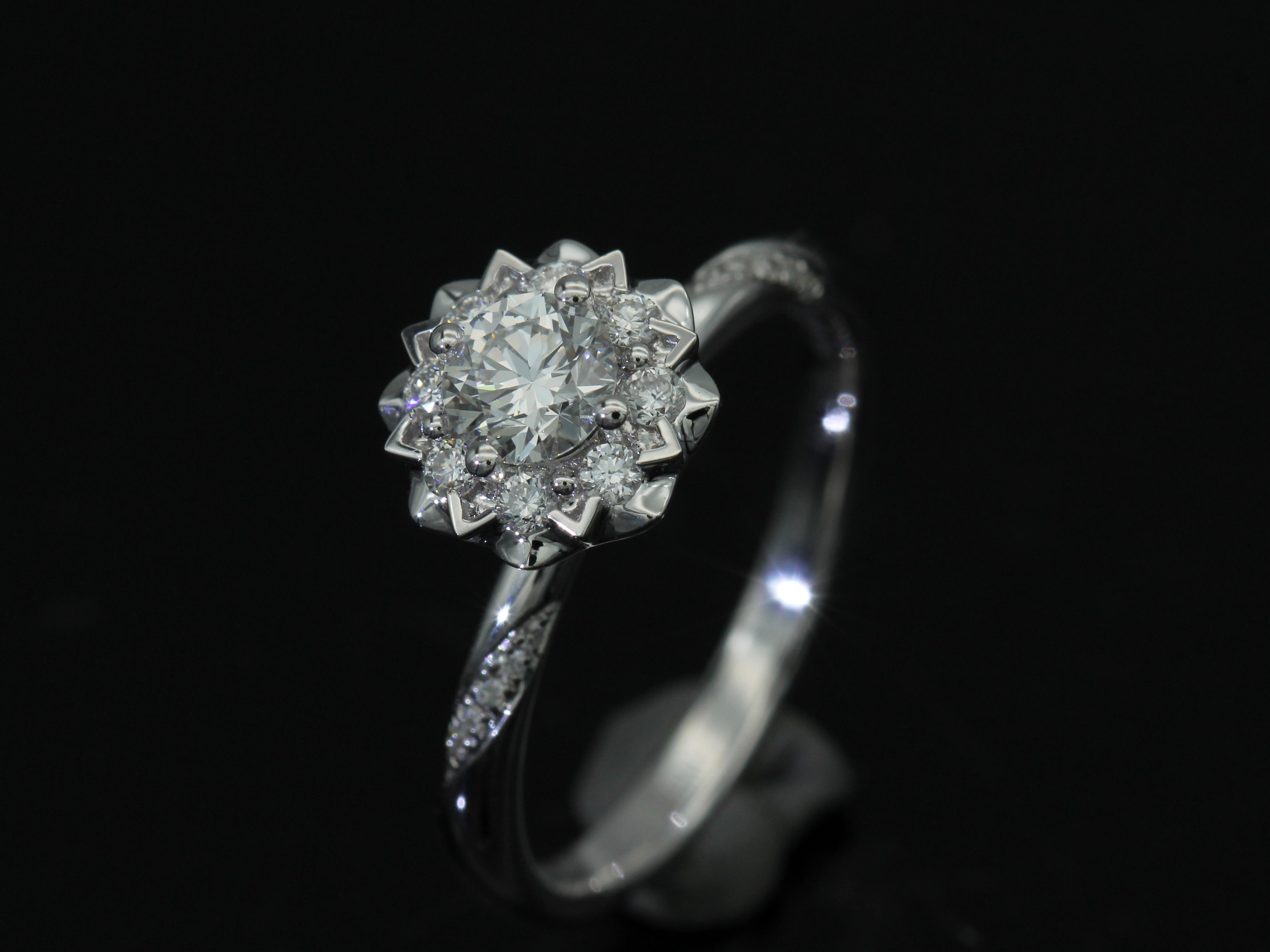 设计感十足的小众定制钻石戒指订婚戒指结婚钻戒