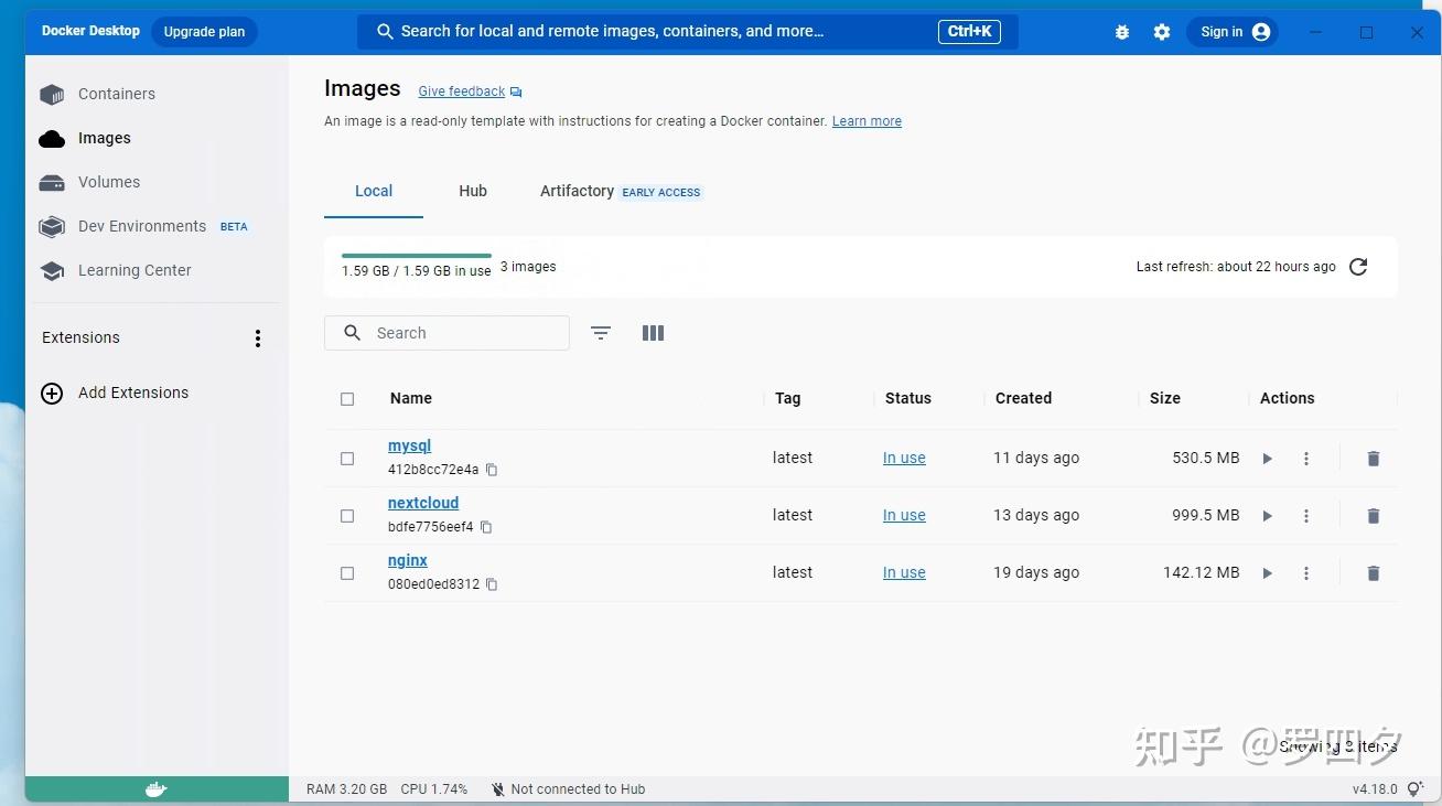 Windows docker nextcloud mysql nginx zerotier 