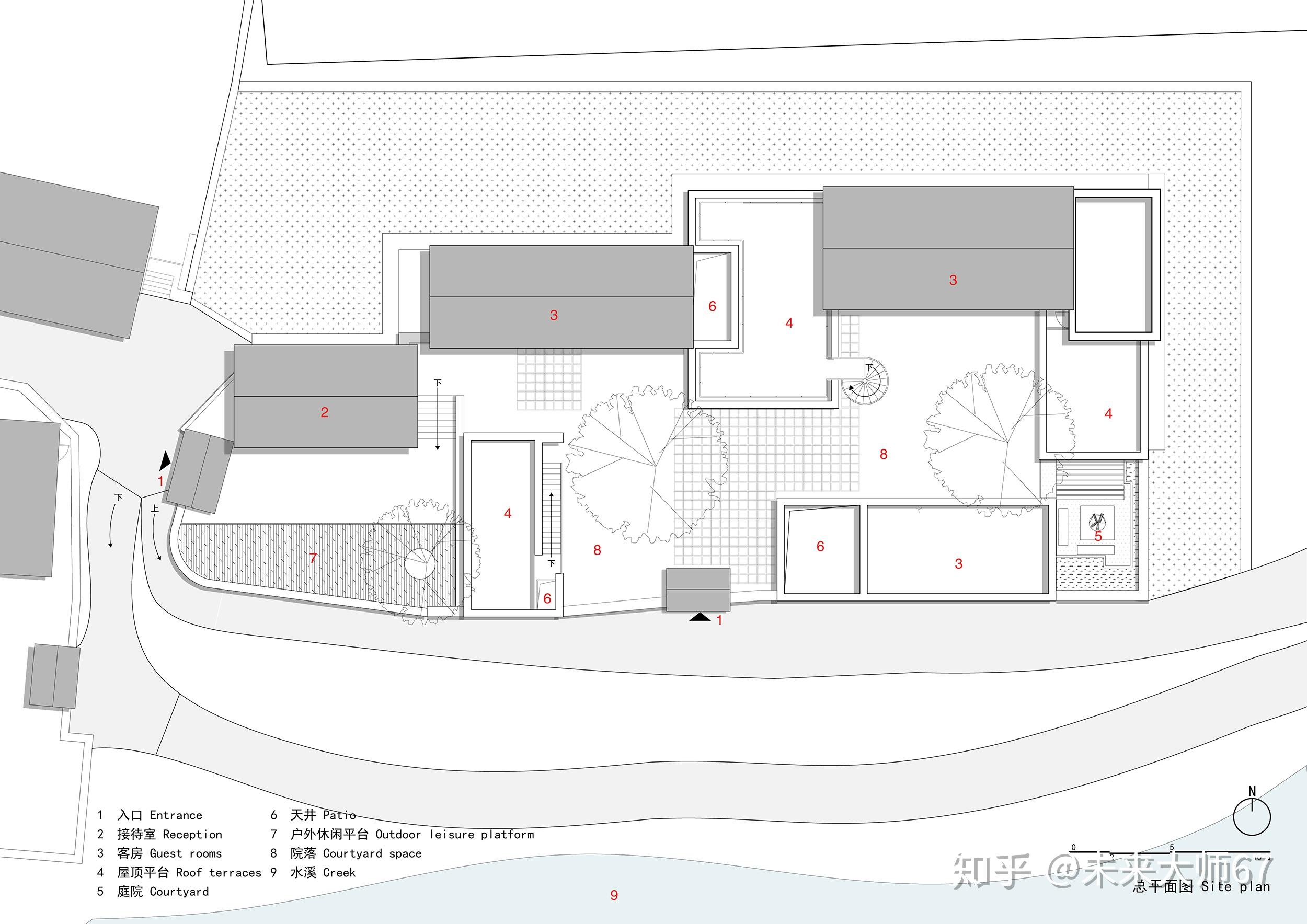 平面002一进两进三进院落