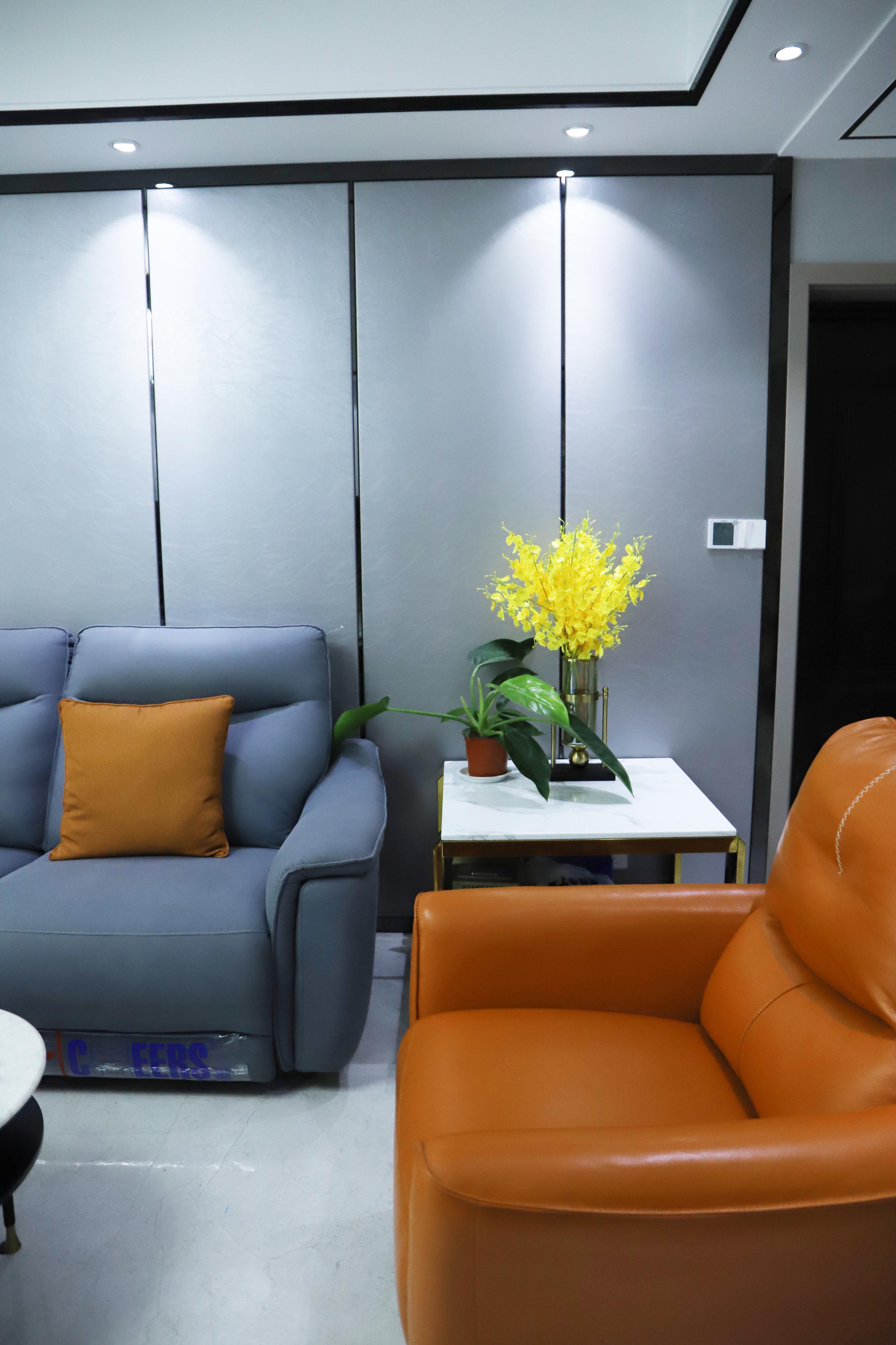 47万打造158㎡四居室整屋芝华仕皮质背景墙这个现代轻奢风的典范给你