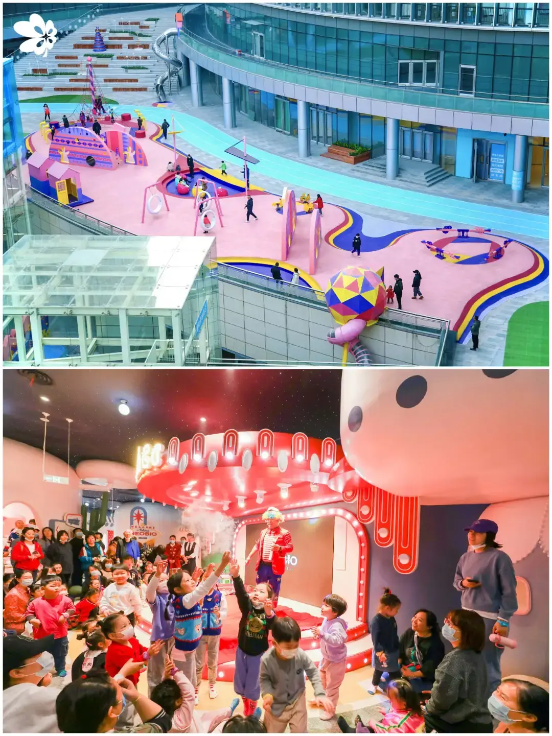 比如北京爱琴海购物公园进行的户外乐园与奈尔宝家庭中心的场景融合