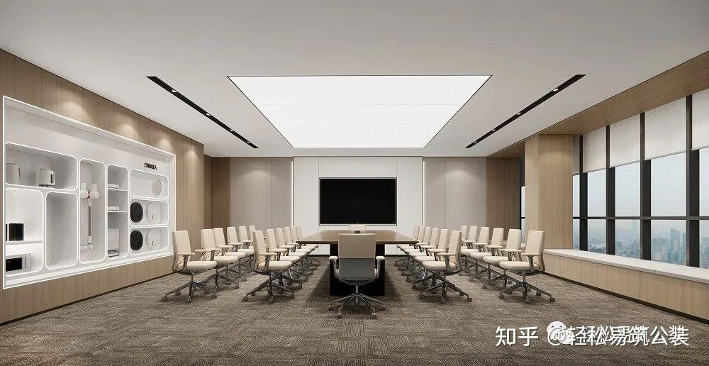 易筑设计|1100㎡人工智能企业，被logo色点亮的现代办公空间 - 知乎