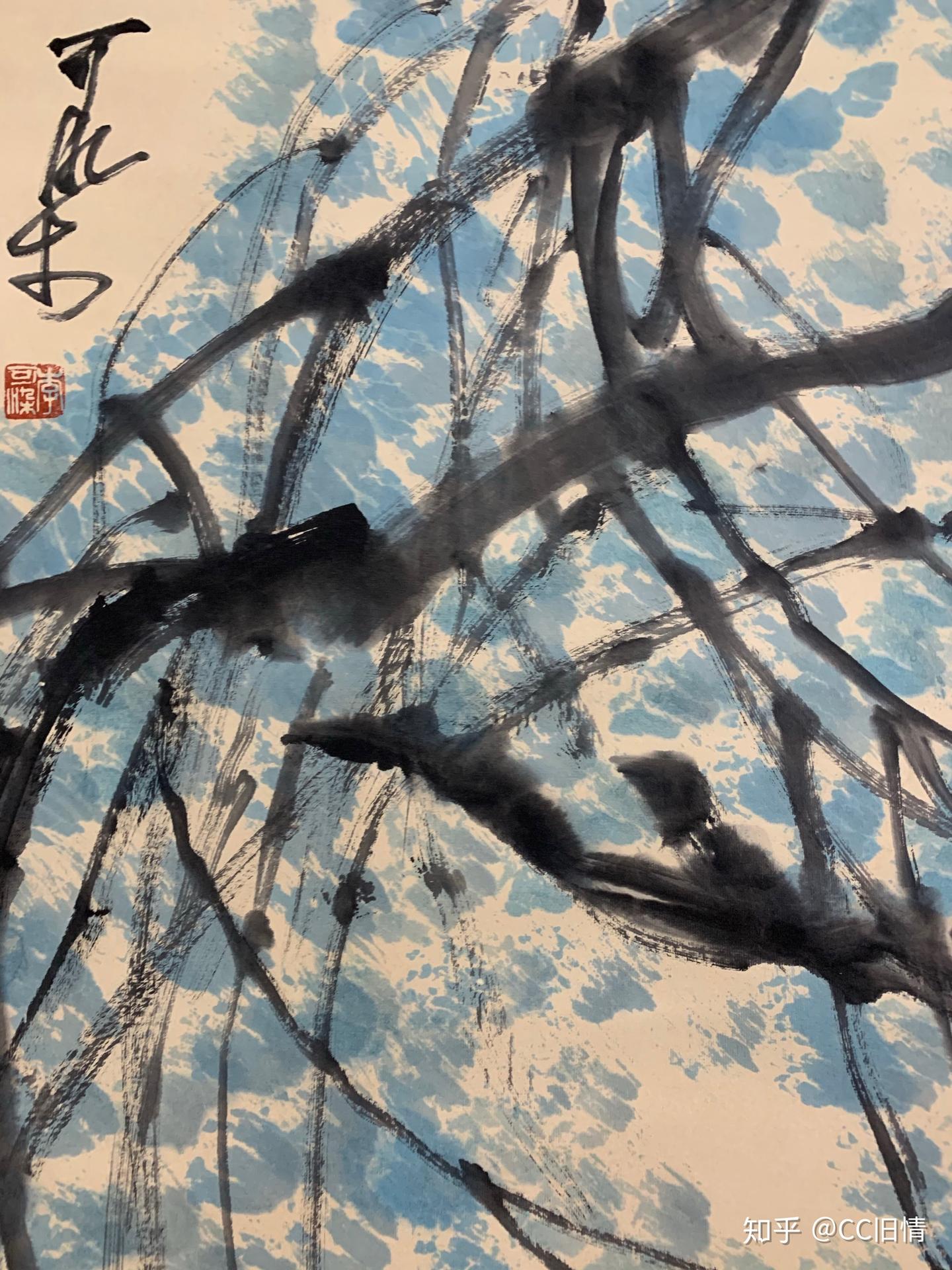 中国古美術・純手描き牧牛図三尺画芯・水墨画・李可染印款・書道品・宣紙・带水印 中国古美術・純手描き牧牛図三尺画芯・水墨画・李可染印款・書道