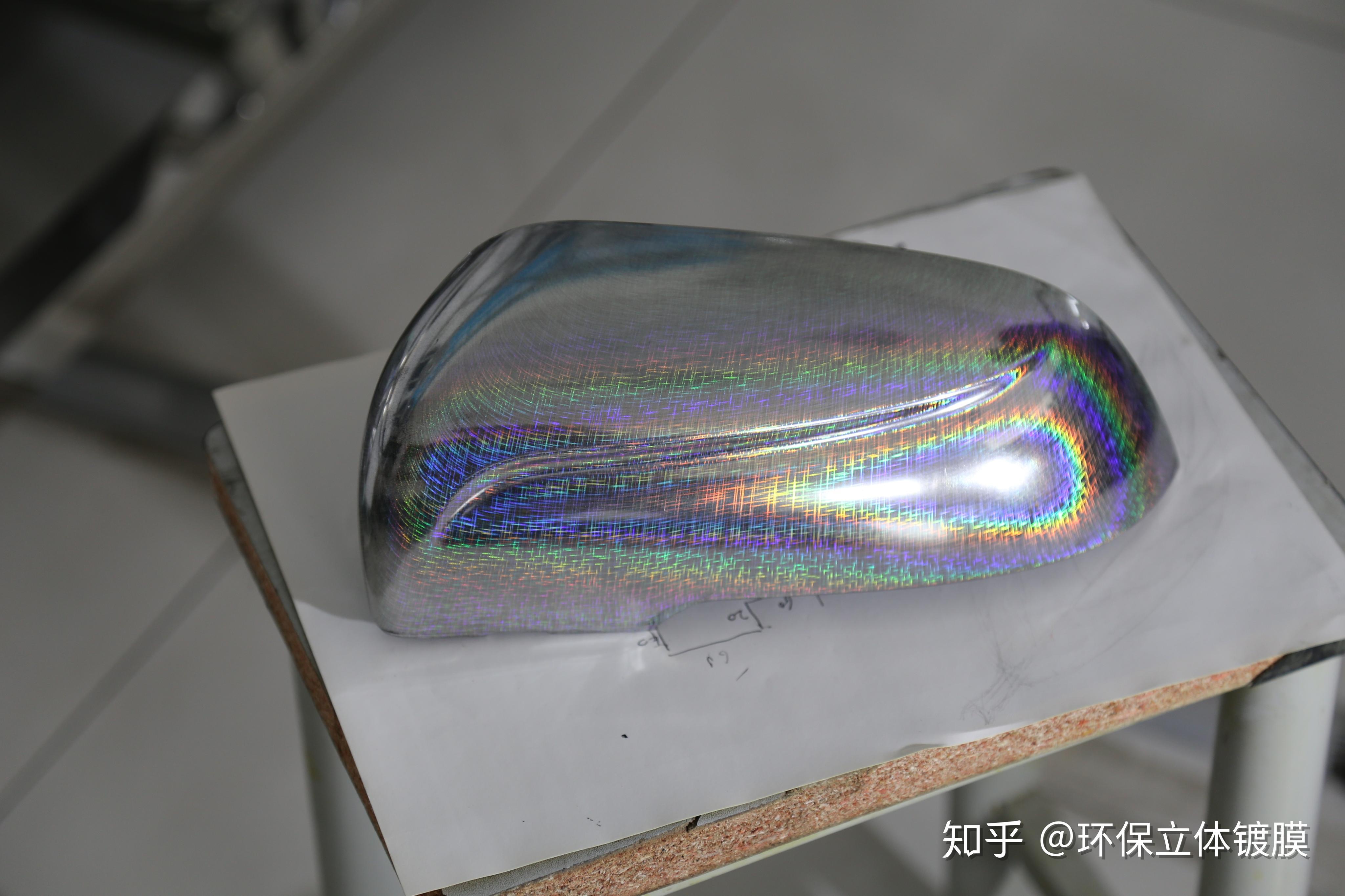 环保立体金属镭射水转印膜效果展示