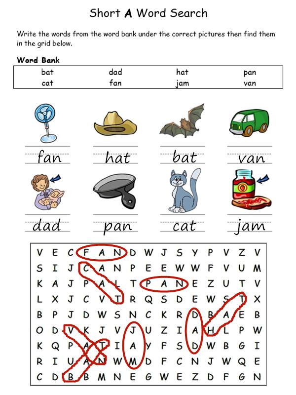 自然拼读phonics 找单词游戏 单词检索趣味练习 2种难度