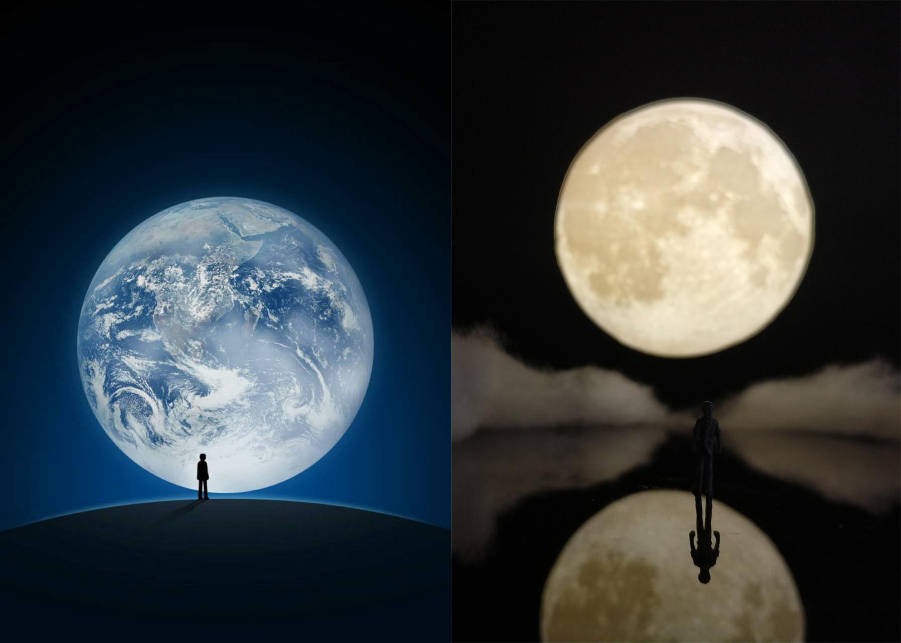 星空 地球 月球 太阳图片_广告背景_底纹边框_图行天下图库
