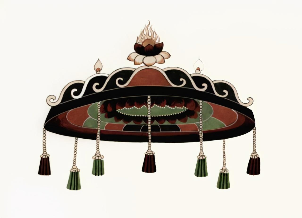 敦煌壁画历代华盖图案集