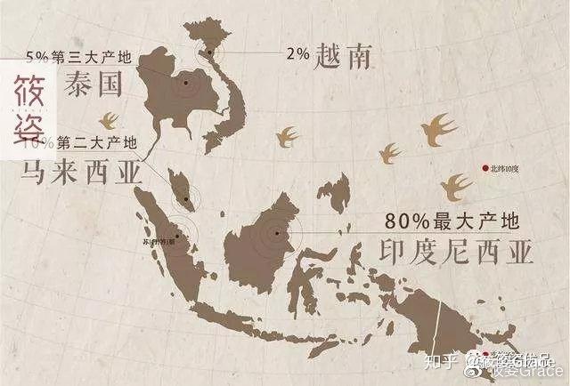 的东南亚地区,因此燕窝主产地包括印度尼西亚(印尼),马来西亚,泰国