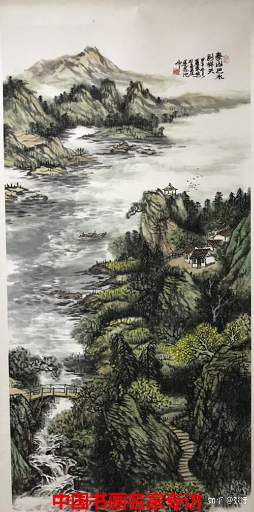 专访中国西安市山水画家萧军先生全媒体记者:张行方 高华芬萧军