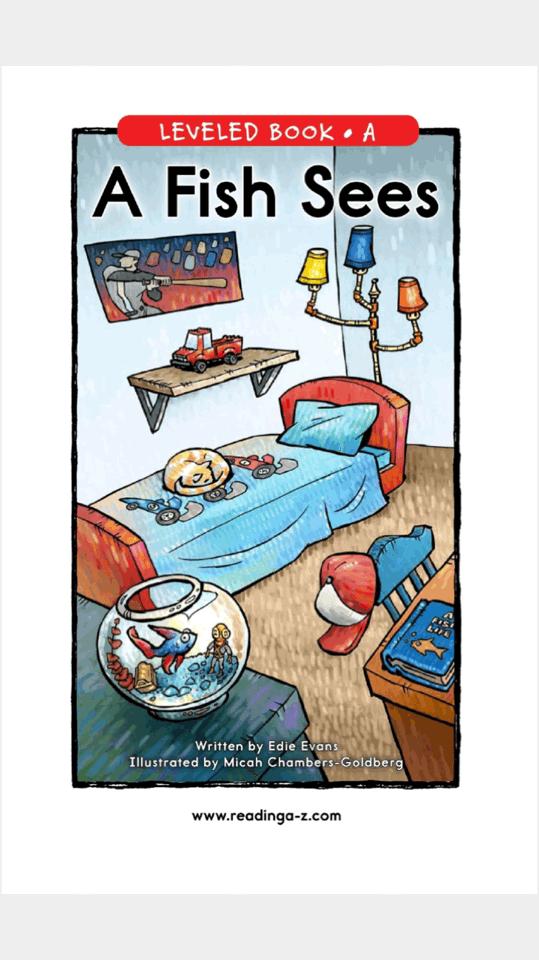 level a绘本《a fish sees》整本展示:往下我们一起来感受一下raz