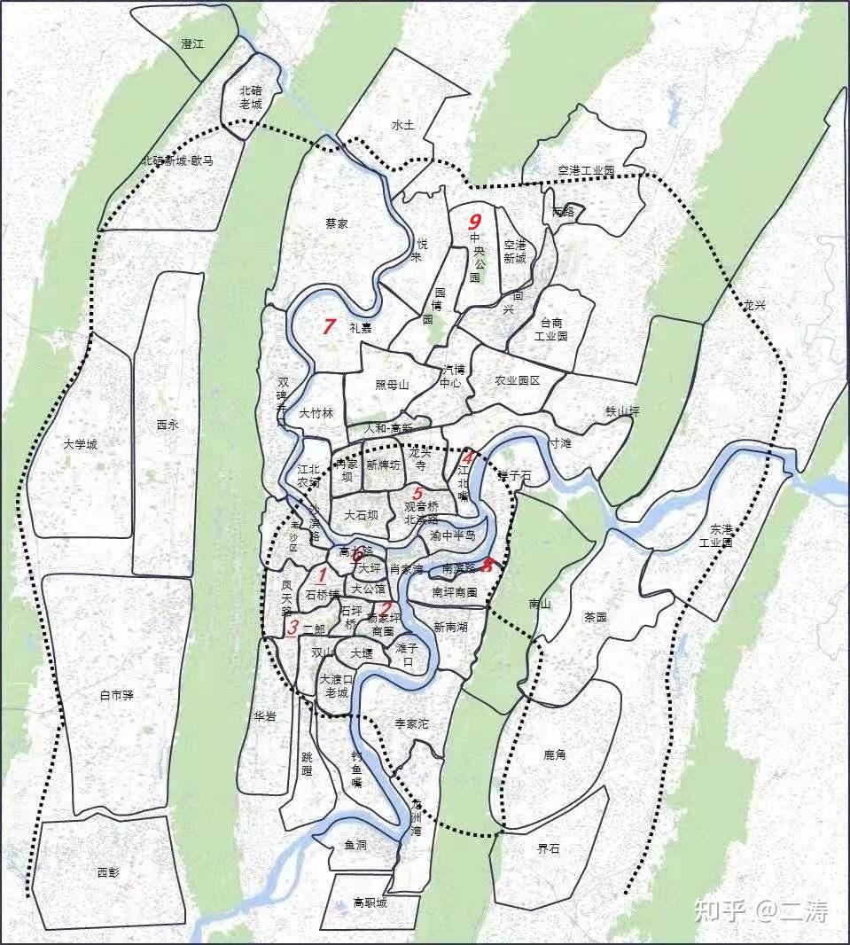 重庆渝北中央公园地图图片