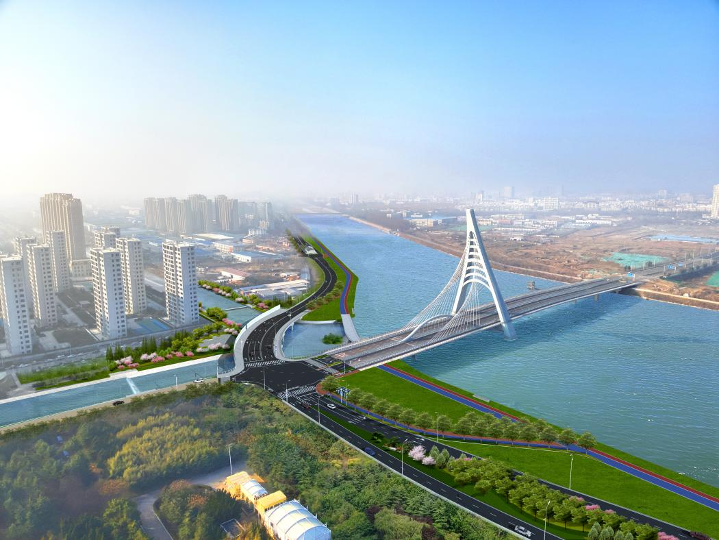 西海岸新区沿风河快速路东延工程正式开工建设