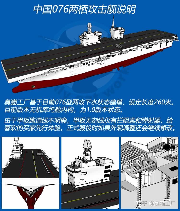 中国076型两栖攻击舰队 四川舰下水状态模型 - 知乎