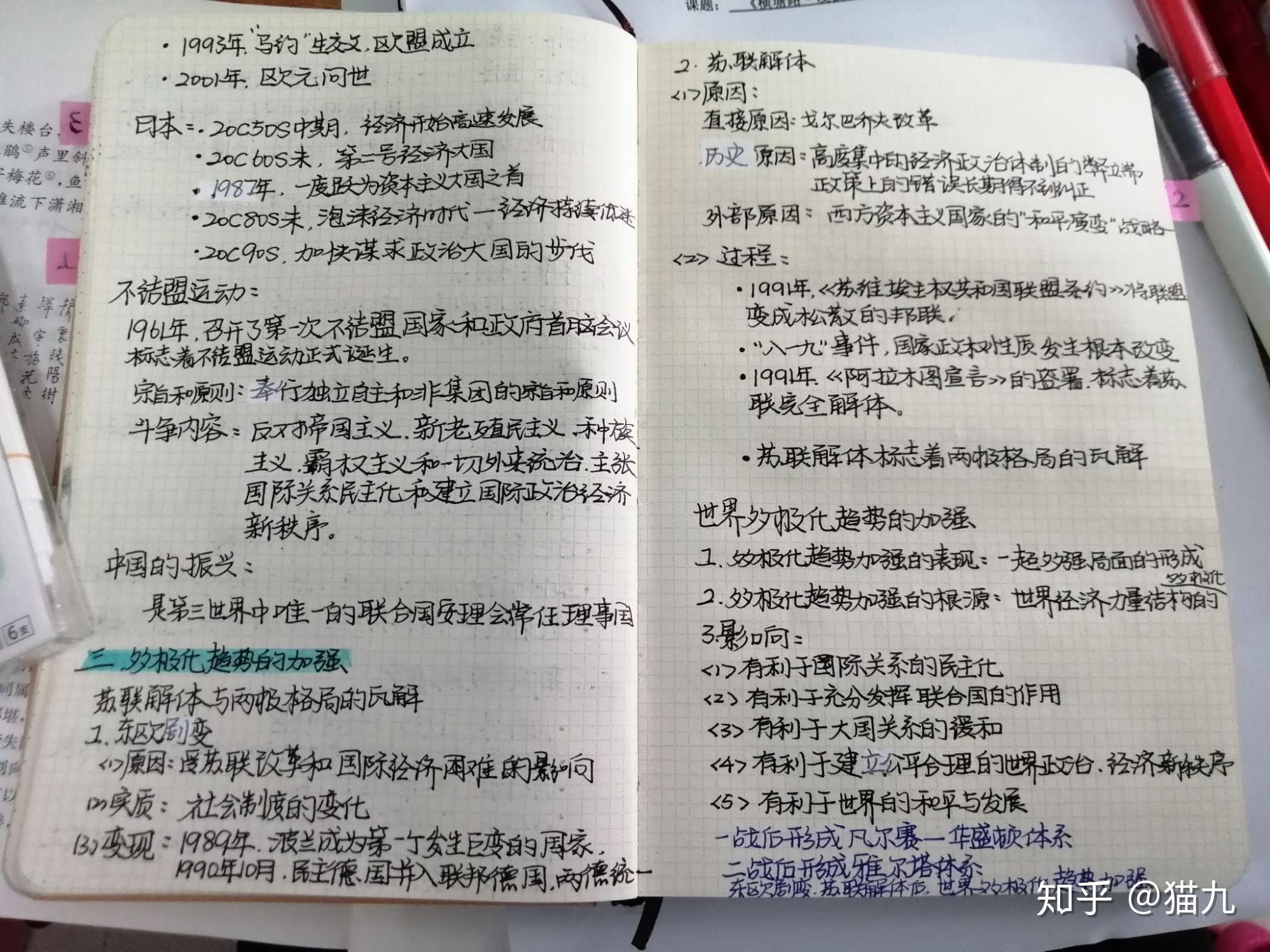 高中歷史必修一手寫筆記整理2