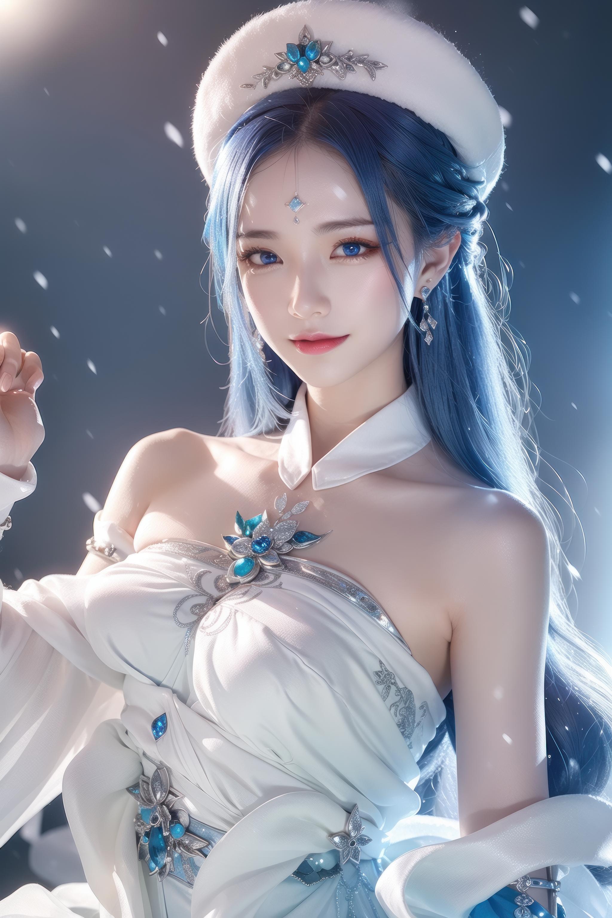 王昭君新皮肤冰雪女神图片