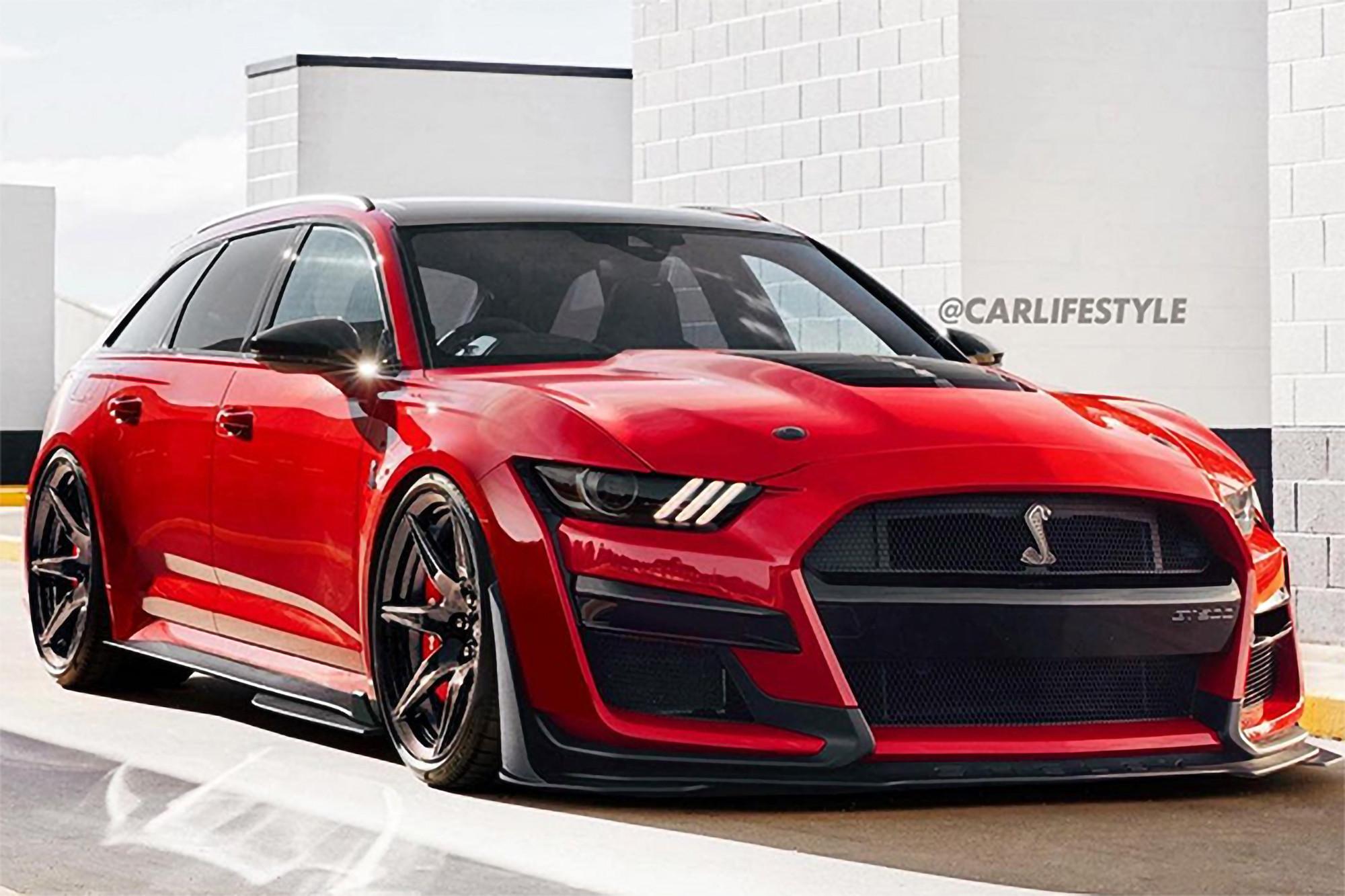 福特mustangshelbygt500旅行版渲染图