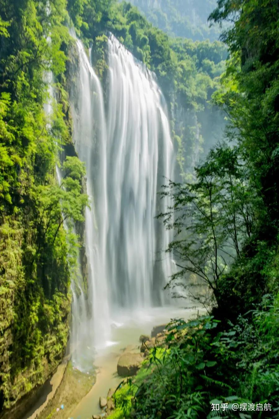 瀑高景秀,山美水清——三峡大瀑布 - 知乎