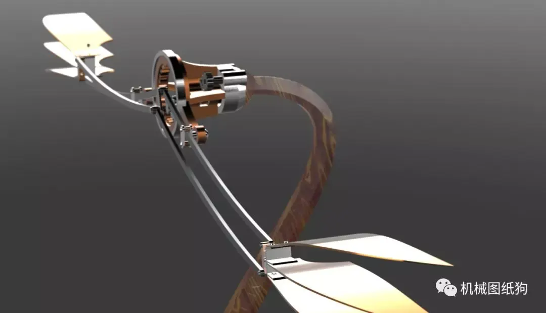 工程机械avianpursuitr2扑翼机构3d数模图纸solidworks设计