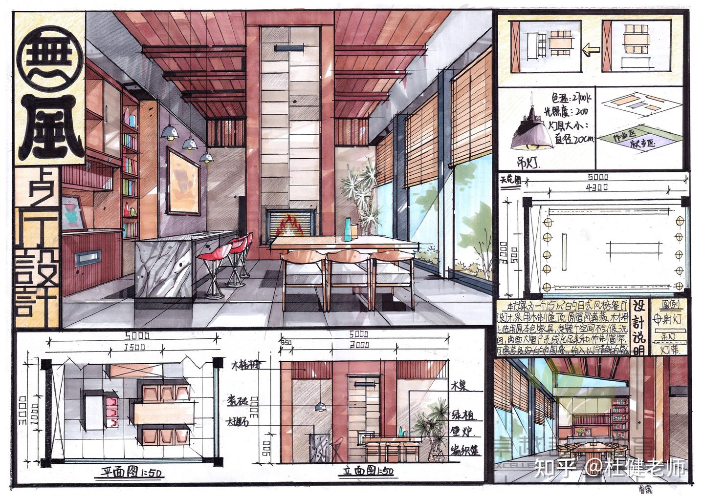 室内考研方案餐饮空间设计——这么画！! - 知乎