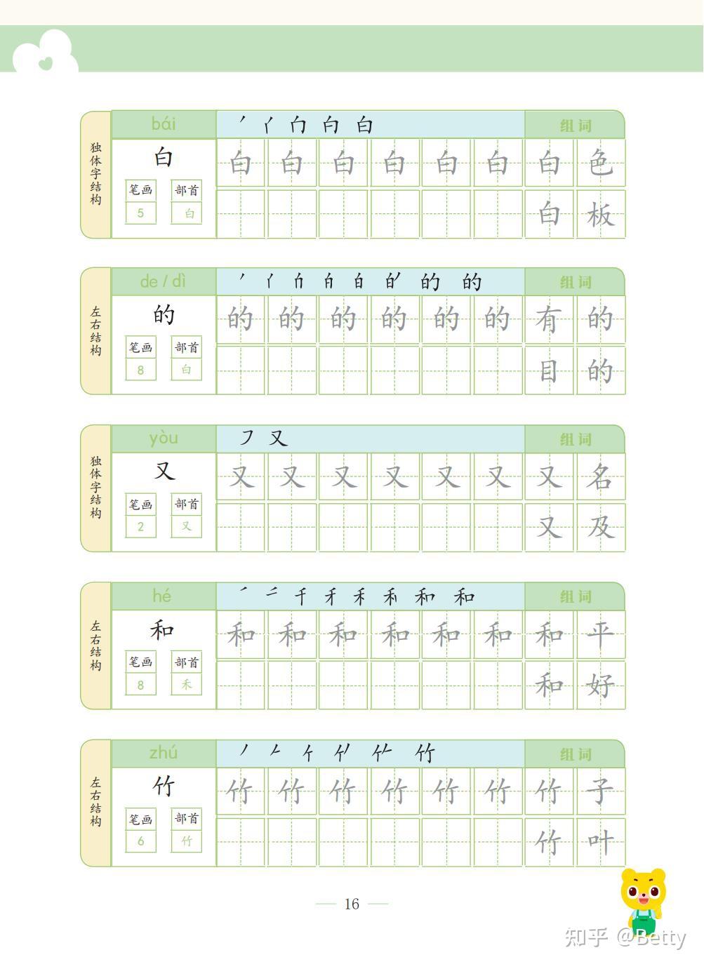 幼升小语文必学汉字160个,笔画,部首,组词【幼小衔接必备】 - 知乎