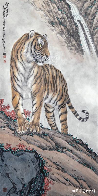 画中虎影山林之魂王寅之虎画志存高远作品