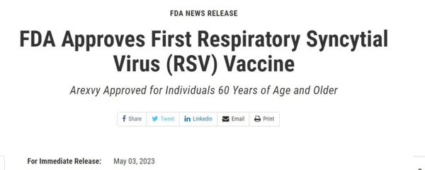 全球首款呼吸道合胞病毒（RSV）疫苗Arexvy在FDA审评解析与要点汇总 - 知乎