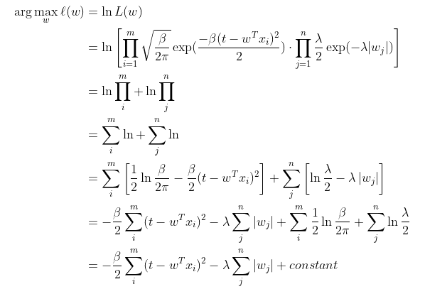 l1正则先验是laplace分布l2正则先验分布是高斯分布