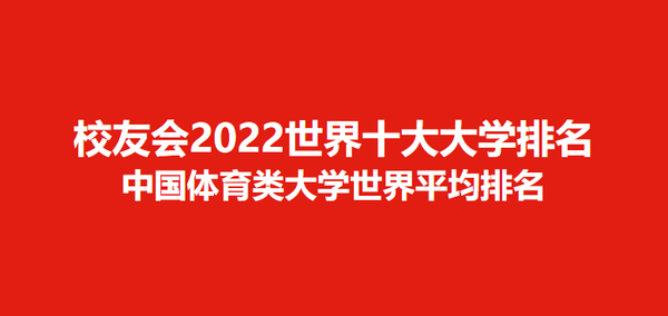 校友会22世界十大大学排名 中国体育类大学世界排名 上海体育学院跃居第一 北京体育大学第二 知乎