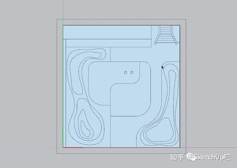 在線等小庭院cad怎樣用su建模啊