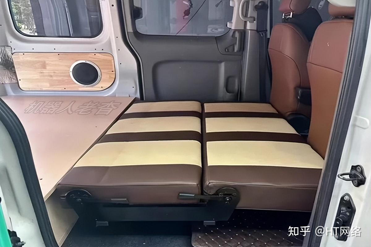 合法改装破旧日产nv200变身清新露营车二手mpv设计床车自驾游