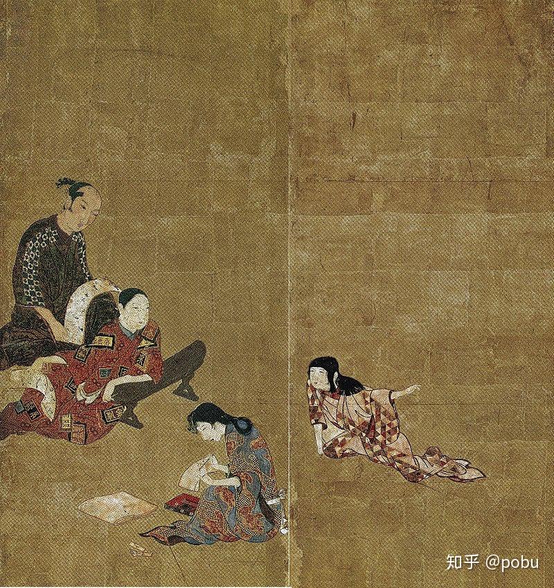 五】掛軸 『倣彦根屏風』 絹本 彩色 知乎 豆代 縮小屏風〈国宝 ｜ 国宝