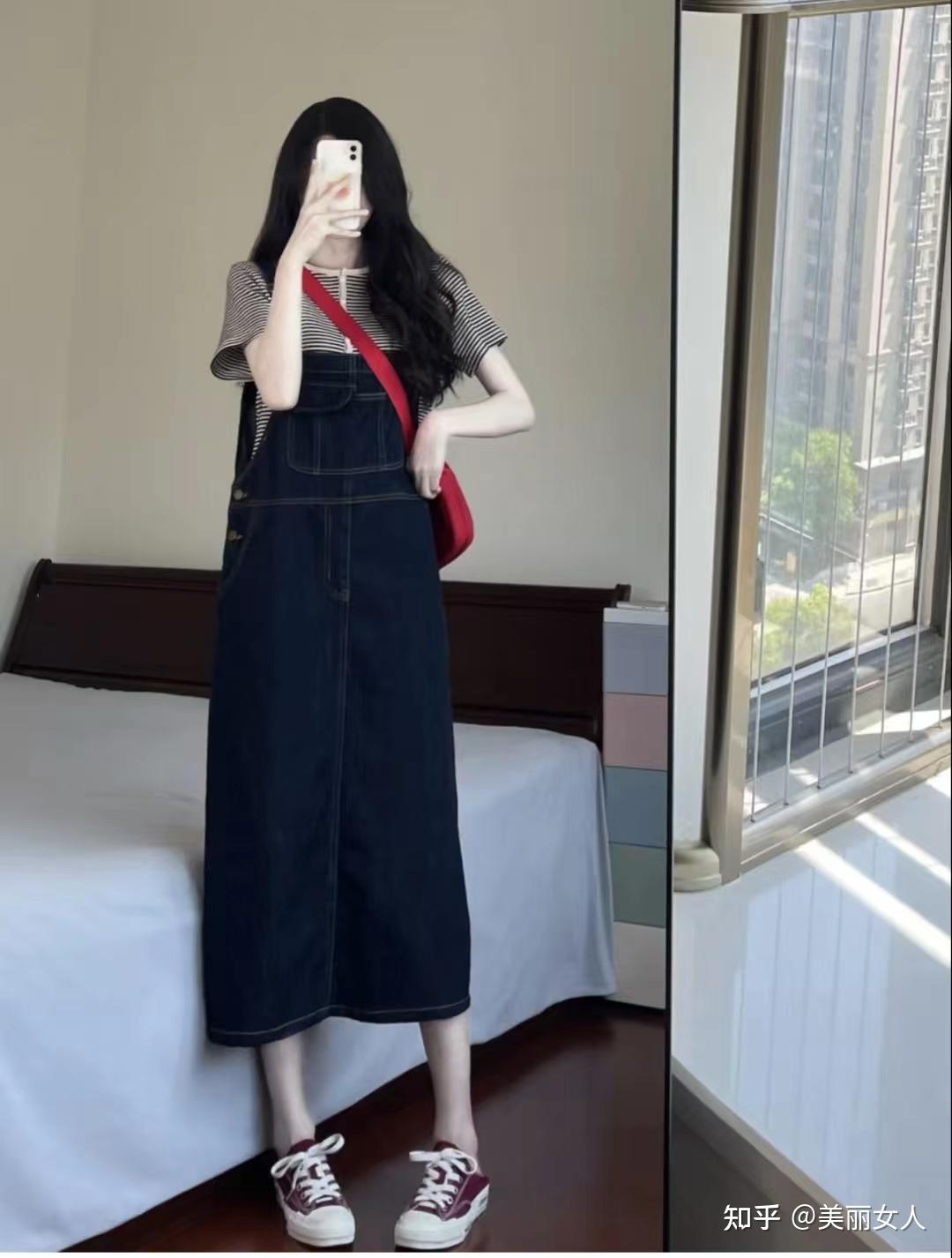 背带裙搭配什么上衣好看图片 - 知乎