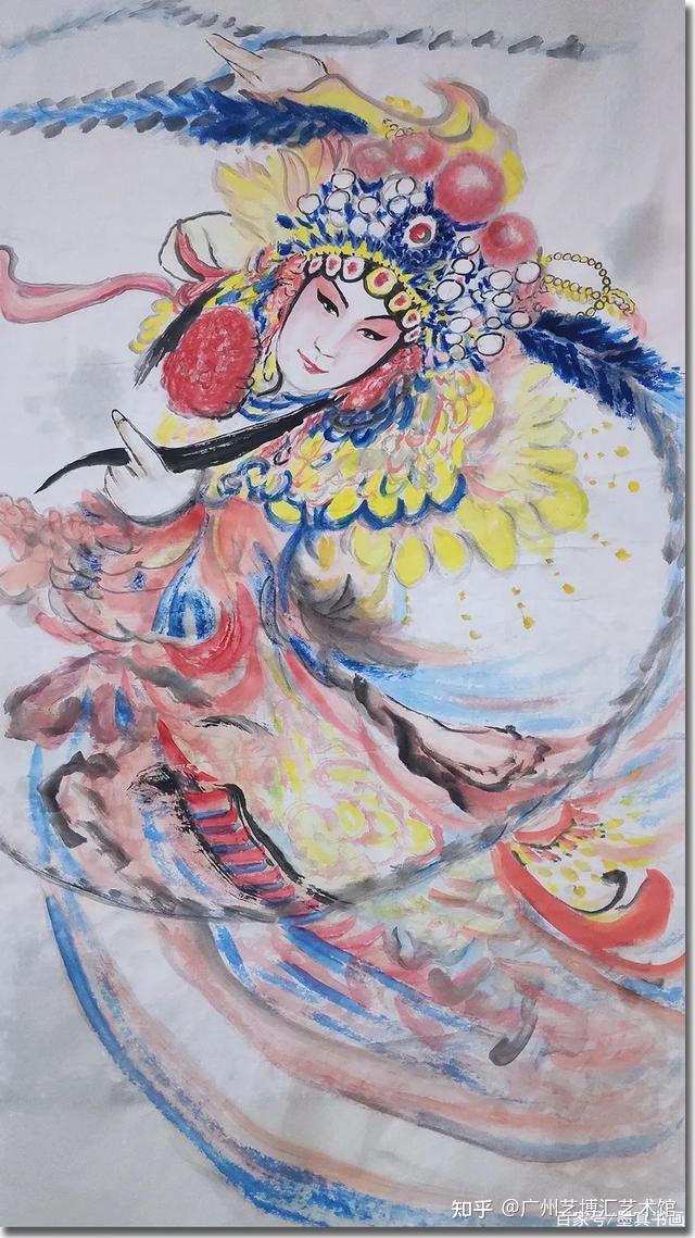 《博爱(为百岁老画家彭祖华造像)68x135cm 2018年《枫儀停》68x68cm