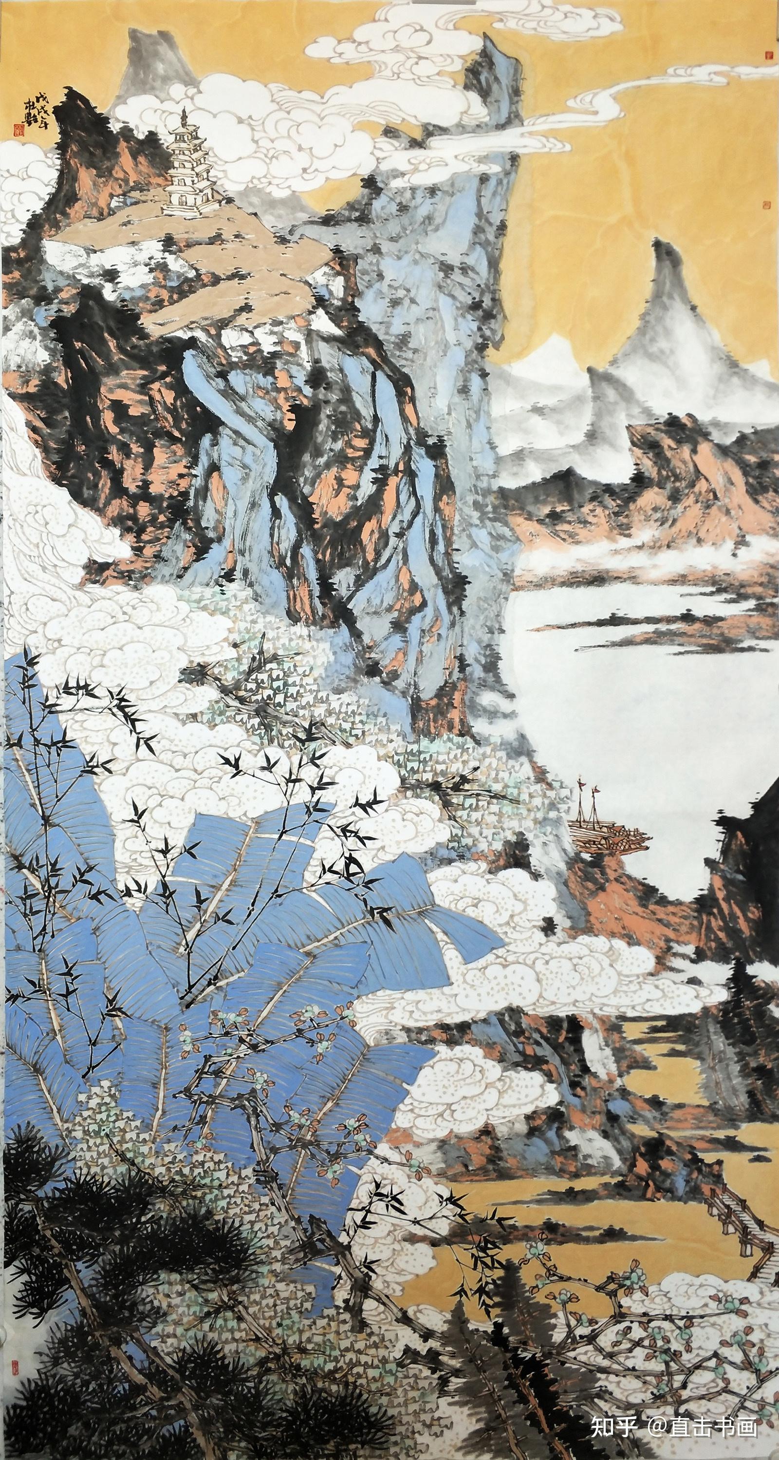 中国美术家协会会员杜艳作品民居系列与山水画