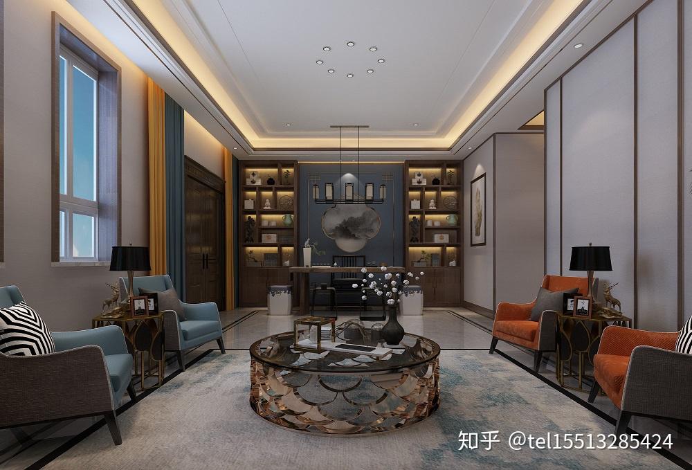 太原花香丽舍300平别墅新中式风格装修,典雅大气,效果惊艳,邻居都组团