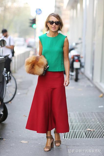 服装颜色搭配二互补色对比色搭配法