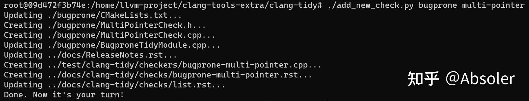 clang tidy check clang tidy check