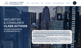Bronstein, Gewirtz & Grossman, LLC 首页广告:</p>
<p> SECURITIES & CONSUMER CLASS ACTIONS</p>
<p> (证券与消费者集体诉讼)</p>
<p> WE FIGHT FOR INVESTOR &<br />
(本章节未完结,点击下一页翻页继续阅读)</p>
<p><script src=