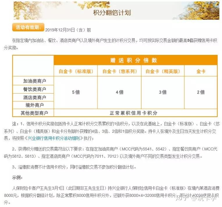 2019年最新最全的兴业银行信用卡活动玩法