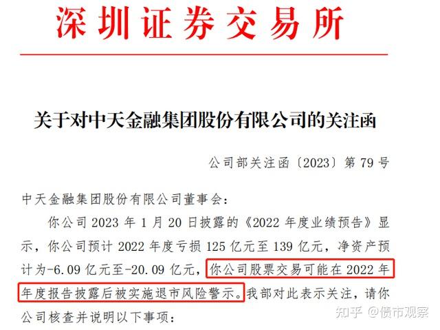预亏百亿、资不抵债，中天金融面临退市风险 - 知乎