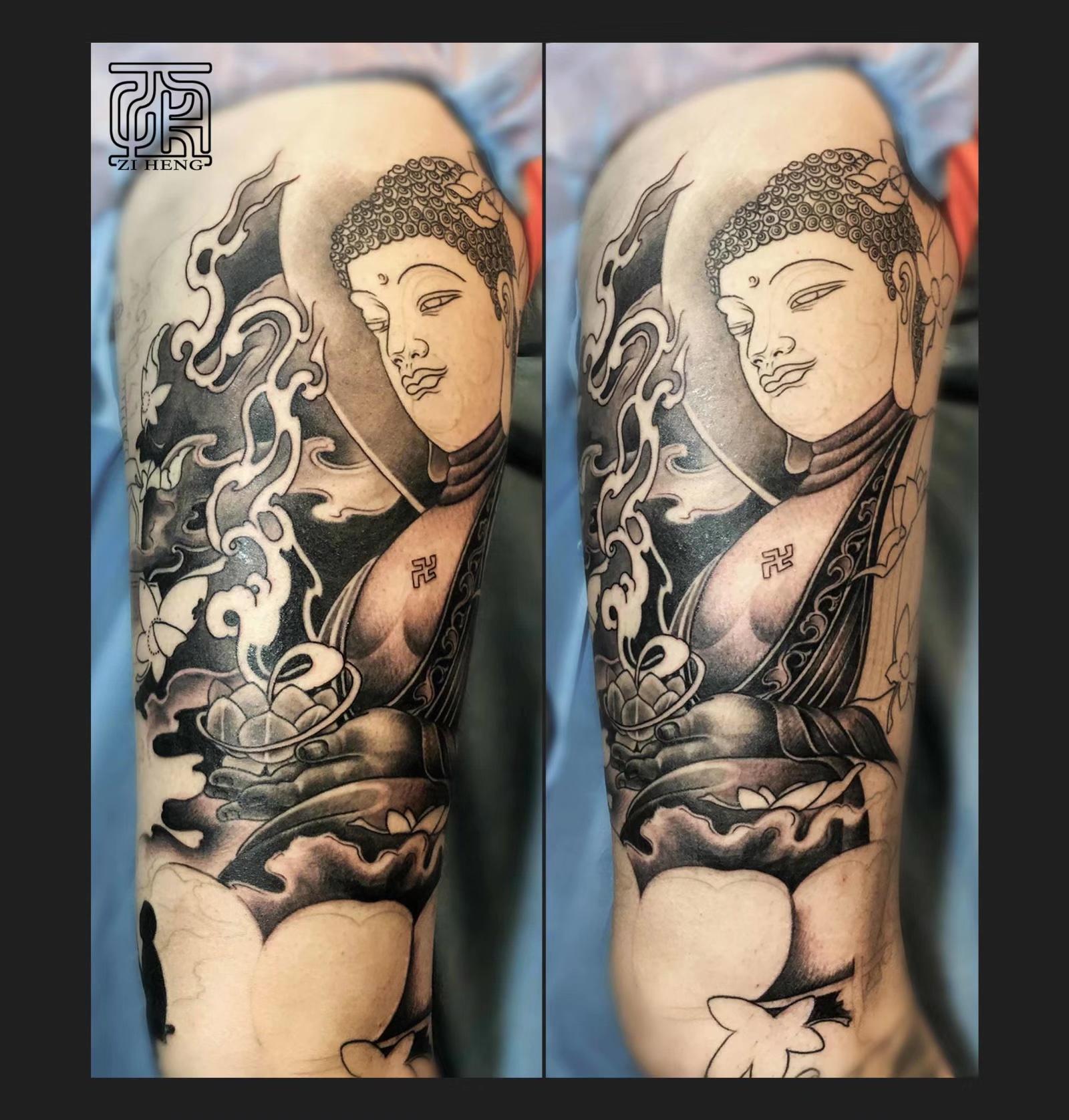 子恒刺青传统花腿佛修改添加