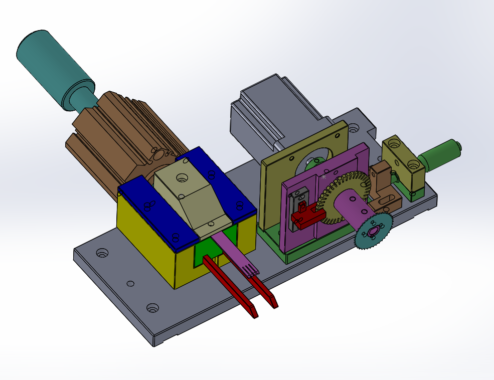 非标数模插端机结构3d模型图纸solidworks设计